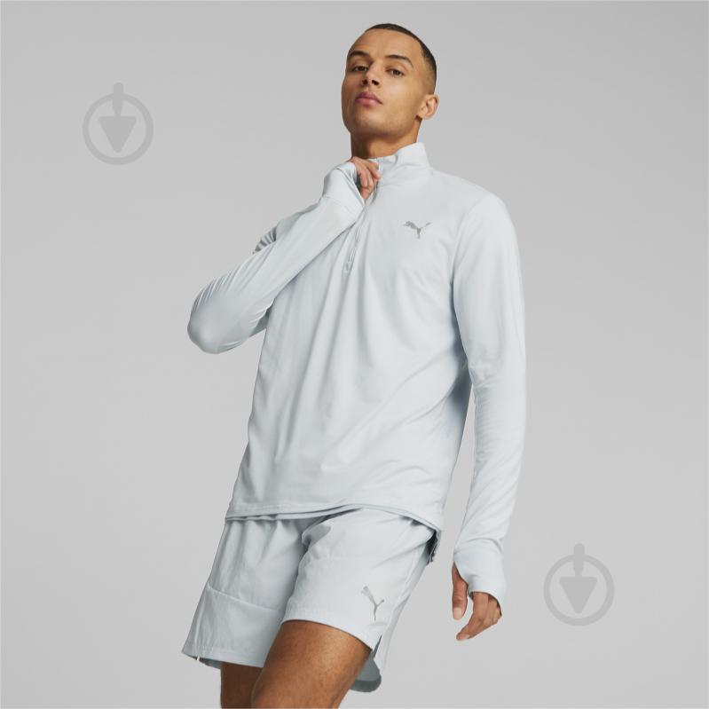 Джемпер Puma RUN FAVORITE 1/4 ZIP M 52315380 р. M сірий - фото 3