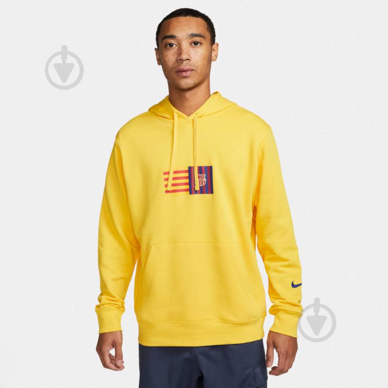 Джемпер Nike FCB M NSW CLUB HOODIE PO FT DX4755-728 р. XL жовтий - фото 1