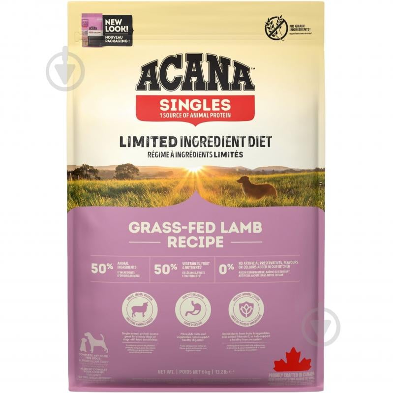 Корм сухой Acana Grass-Fed Lamb 6 кг - фото 1