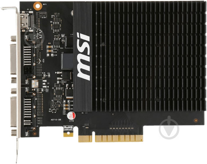 Відеокарта MSI GeForce GT 710 LP 2GB GDDR3 64bit (GT_710_2GD3H_H2D) - фото 1