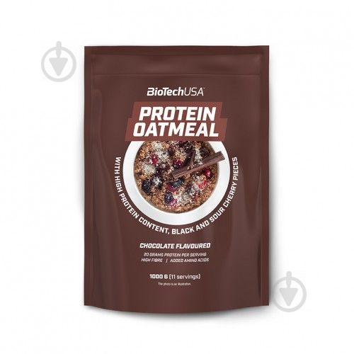 Каша BioTechUSA Protein Oatmeal Банан-яблуко 1000 г - фото 1