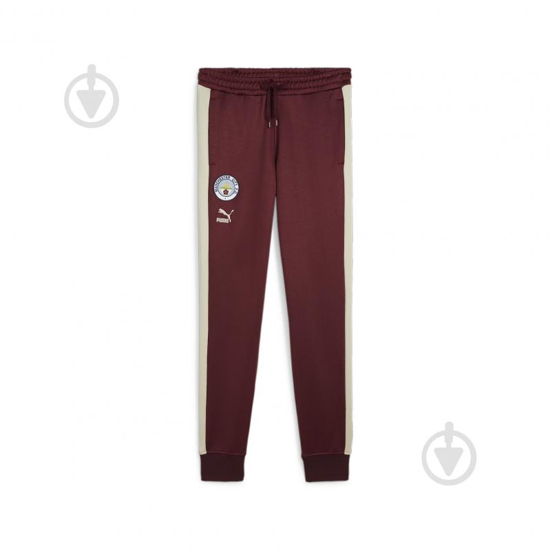 Брюки Puma MCFC FTBLHERITAGE T7 TRACK PANTS 76949717 р. XL красный - фото 1