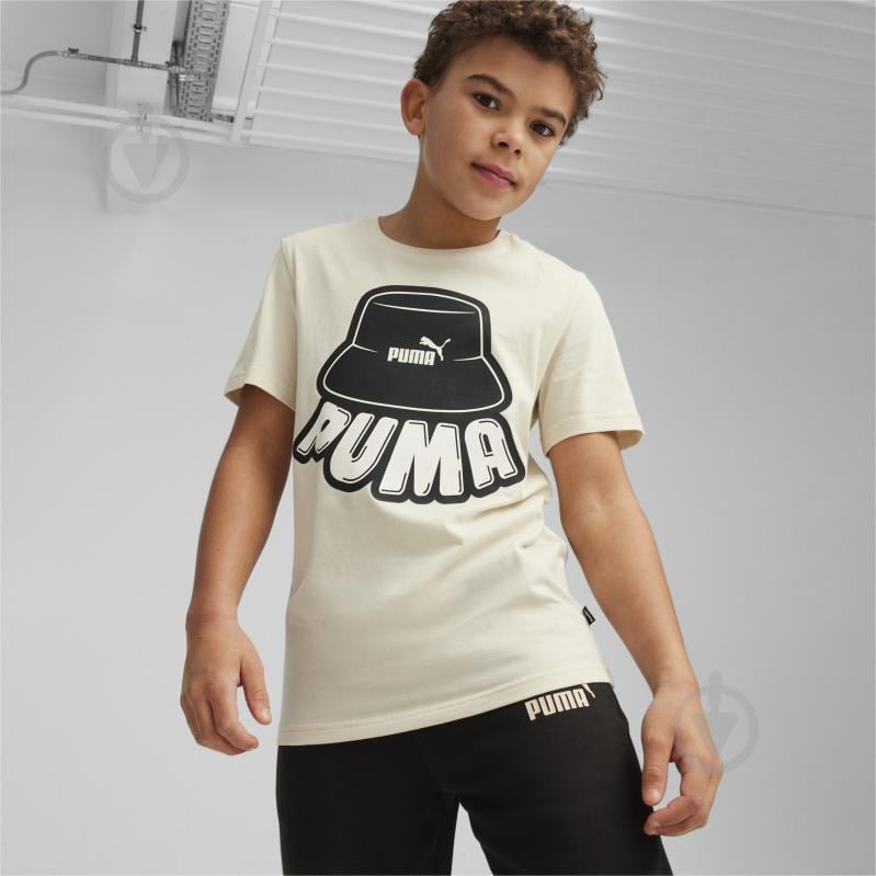 Футболка Puma ESS+ MID 90S GRAPHIC TEE B 67972087 р.176 бежевый - фото 3