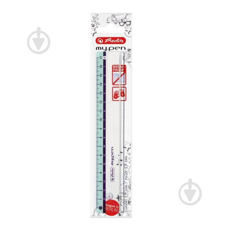 Линейка My.Pen Girl 17 см мятный 11367984G Herlitz - фото 2