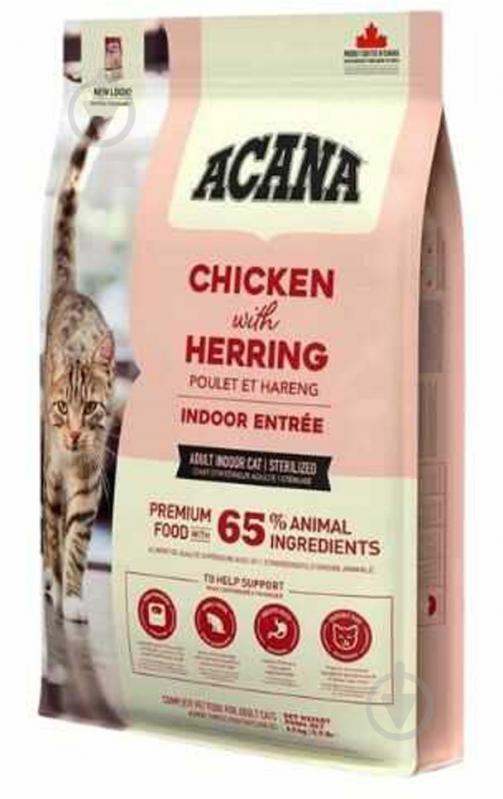Корм сухий для котів Acana Indoor Entree Cat 1,8 кг - фото 3 Корм сухий для котів Acana Indoor Entree Cat 1,8 кг - фото 3