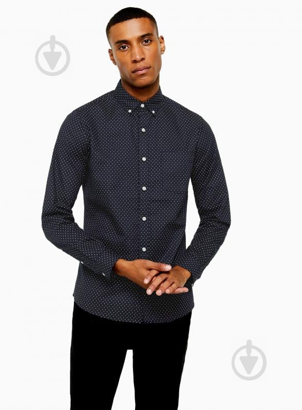 Рубашка TopMan CASUAL SHIRTS 83S17B-NAV р. S синий - фото 1