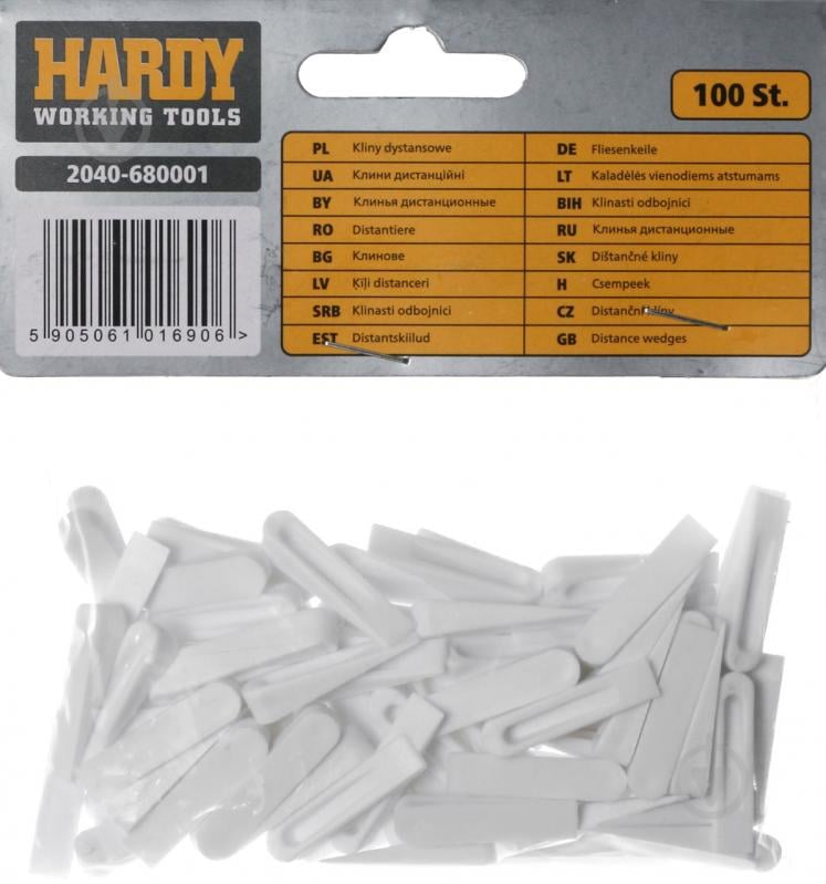 Клинья для плитки Hardy 2 мм 100 шт./уп (2040-680001) - фото 1