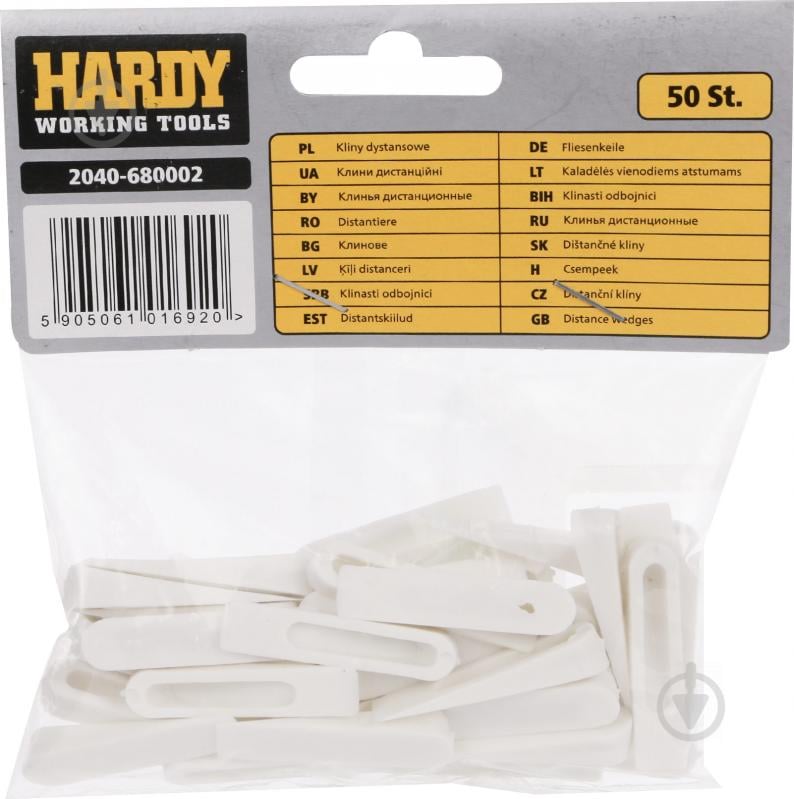 Клинья для плитки Hardy 2,5 мм 50 шт./уп 2040-680002 - фото 