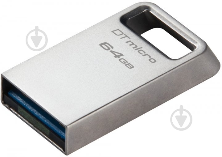 Флеш-память USB Kingston DataTraveler Micro 64 ГБ USB 3.2 silver (DTMC3G2/64GB) - фото 2