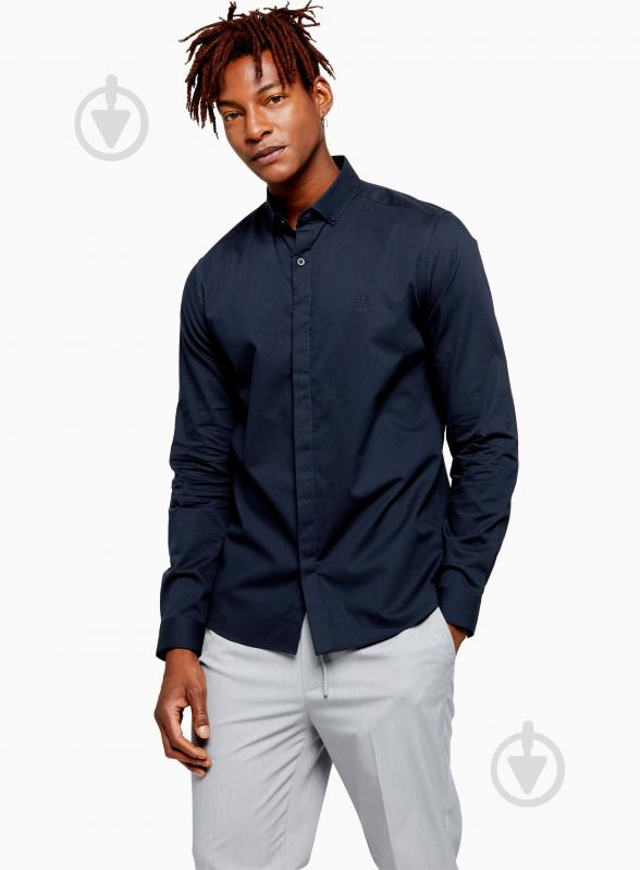 Сорочка TopMan SMART SHIRTS 84L03R-NAV р. S синій - фото 1