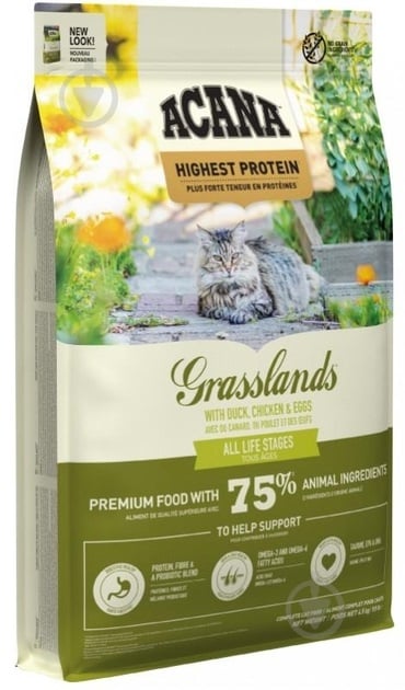 Корм сухий Acana Acana Grasslands Cat - фото 1 Корм сухий Acana Acana Grasslands Cat - фото 1