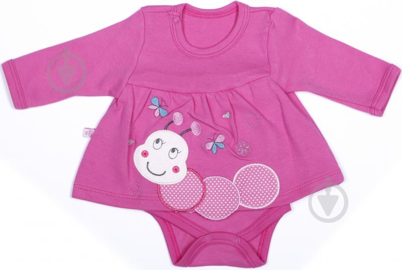 Боди детское для девочки Canini baby&kids 845 с гусеницей р.50 розовый - фото 1