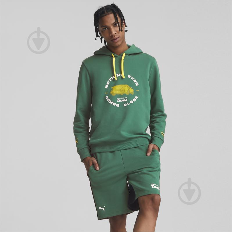 Джемпер Puma PL GRAPHIC HOODIE 53823408 р. L зелений - фото 4