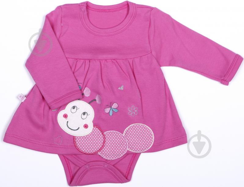 Боді дитяче для дівчинки Canini baby&kids 845 з гусінню р.56 рожевий - фото 2