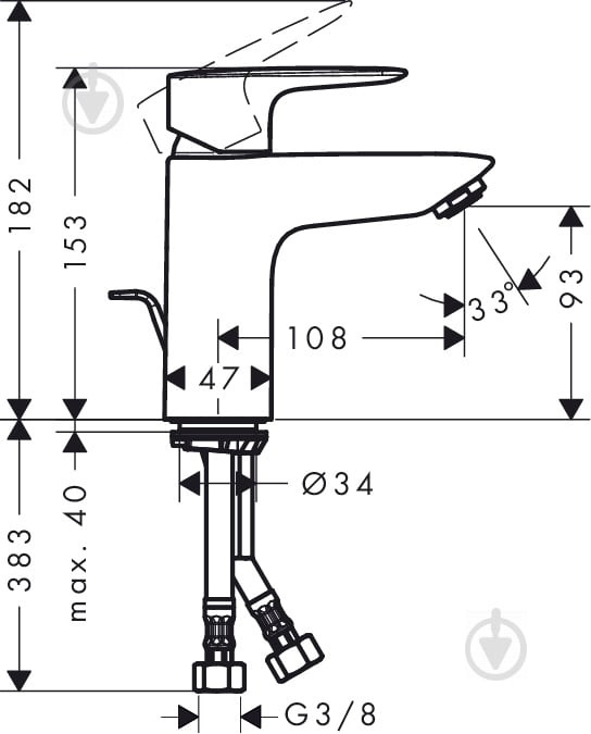 Смеситель для умывальника Hansgrohe My Sport L 71115000 - фото 4