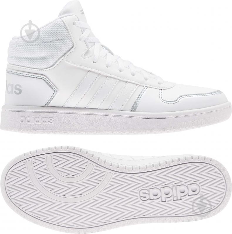 Кросівки жіночі зимові Adidas HOOPS 2.0 MID FY6023 р.36 білі - фото 5