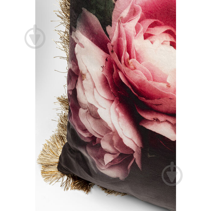 Подушка Blush Roses 45x45 см черный KARE Design - фото 5