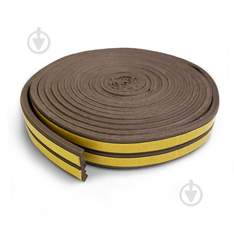 Уплотнитель самоклеющийся E-образный Horst DS-E 9x4 6 м коричневый - фото 3