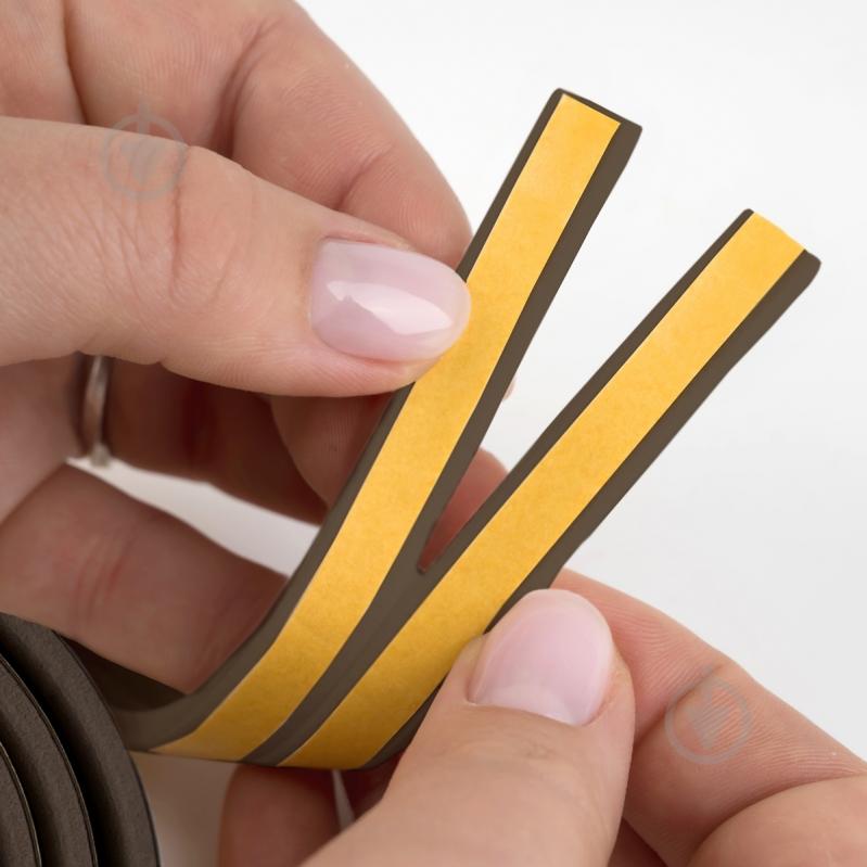 Уплотнитель самоклеющийся E-образный Horst DS-E 9x4 6 м коричневый - фото 9