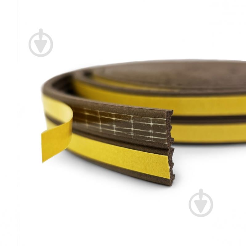 Уплотнитель самоклеющийся E-образный Horst DS-E 9x4 6 м коричневый - фото 6