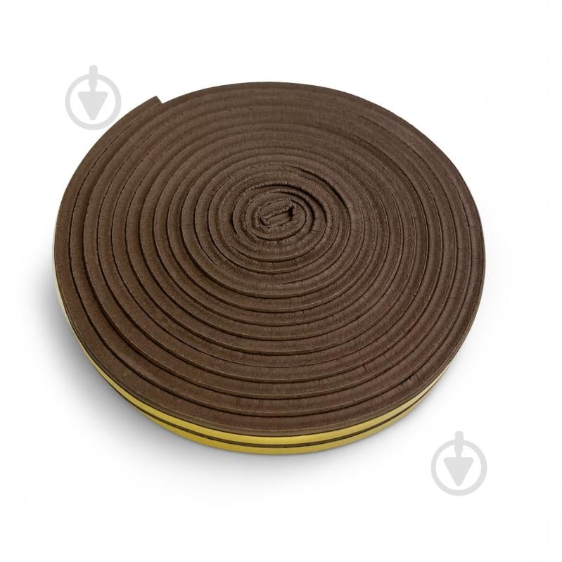 Уплотнитель самоклеющийся E-образный Horst DS-E 9x4 6 м коричневый - фото 2