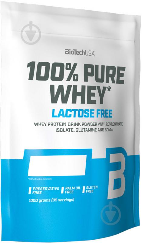 Протеин BioTechUSA 100% Pure Whey Lactose Free печенье и сливки 1 кг - фото 1