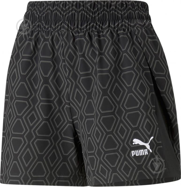 Шорты Puma T7 TREND 7ETTER WOVEN AOP SHORTS 53830601 р. M черный - фото 1