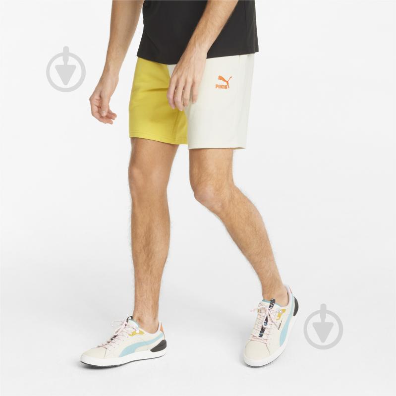 Шорты Puma Classics Block Shorts 53460465 р. S белый - фото 1