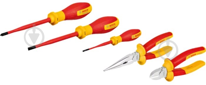 Набор ручного инструмента Bosch VDE 5 шт. 1600A02NG2 - фото 2 Набор ручного инструмента Bosch VDE 5 шт. 1600A02NG2 - фото 2