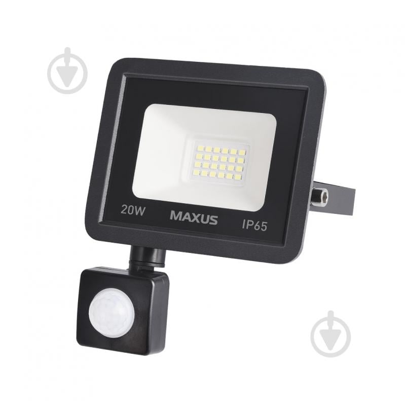 Прожектор з датчиком руху Maxus 20 Вт IP65 чорний 1-MFL-04-2050s - фото 2