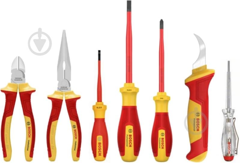 Набір ручного інструменту Bosch VDE 7 шт. 1600A02NG3 - фото 1 Набір ручного інструменту Bosch VDE 7 шт. 1600A02NG3 - фото 1