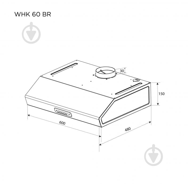 ВИТРИНА! Вытяжка Pyramida WHK 60 BR - фото 6