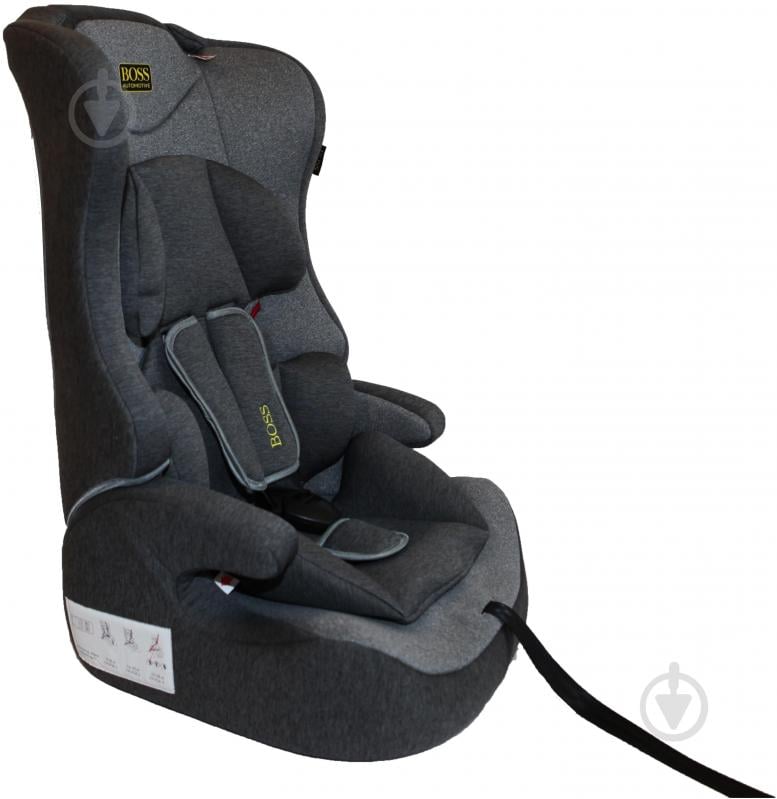 Автокресло BABY CAR SEAT серый с черным grey - фото 2