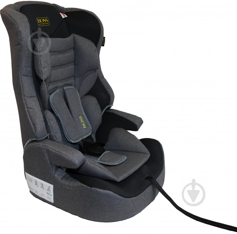 Автокрісло BABY CAR SEAT сірий із чорним black/grey - фото 2