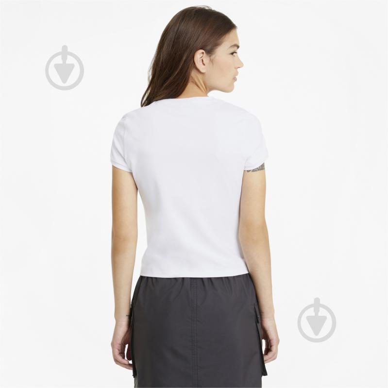 Футболка Puma Classics Fitted Tee 59957702 р.S белый - фото 2 Футболка Puma Classics Fitted Tee 59957702 р.S белый - фото 2