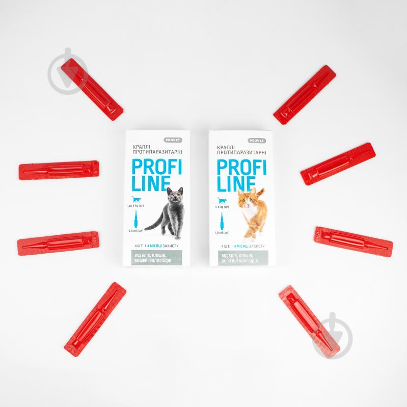 Капли ProVET для кошек 4-8 кг Profiline от блох, клещей, паразитов, вшей, 4 пипетки по 1,0 мл - фото 3 Капли ProVET для кошек 4-8 кг Profiline от блох, клещей, паразитов, вшей, 4 пипетки по 1,0 мл - фото 3
