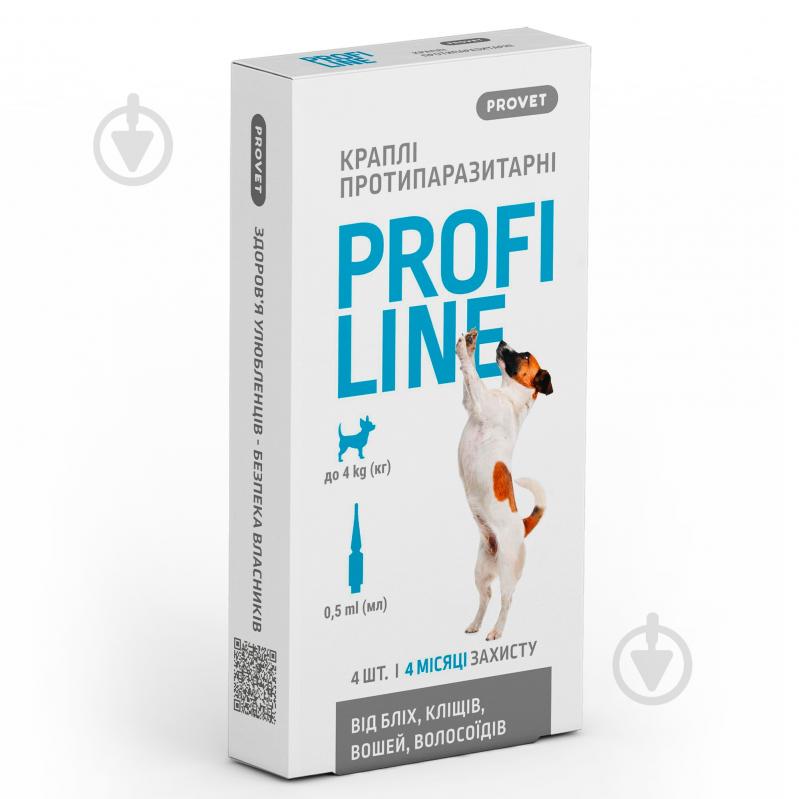 Капли ProVET для собак до 4 кг Profiline от блох, клещей, паразитов, вшей, 4 пипетки по 0,5 мл - фото 1 Капли ProVET для собак до 4 кг Profiline от блох, клещей, паразитов, вшей, 4 пипетки по 0,5 мл - фото 1