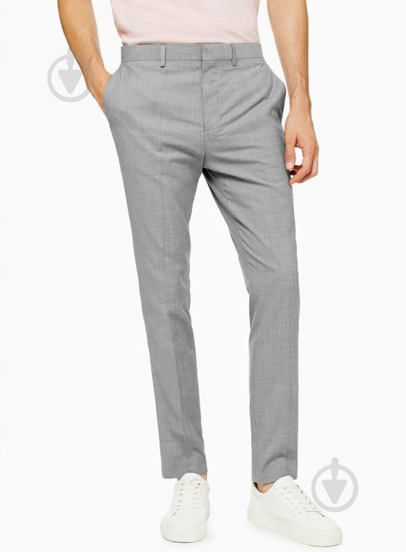 Брюки TopMan SUITS 87T36P-GRY 32R серый - фото 1