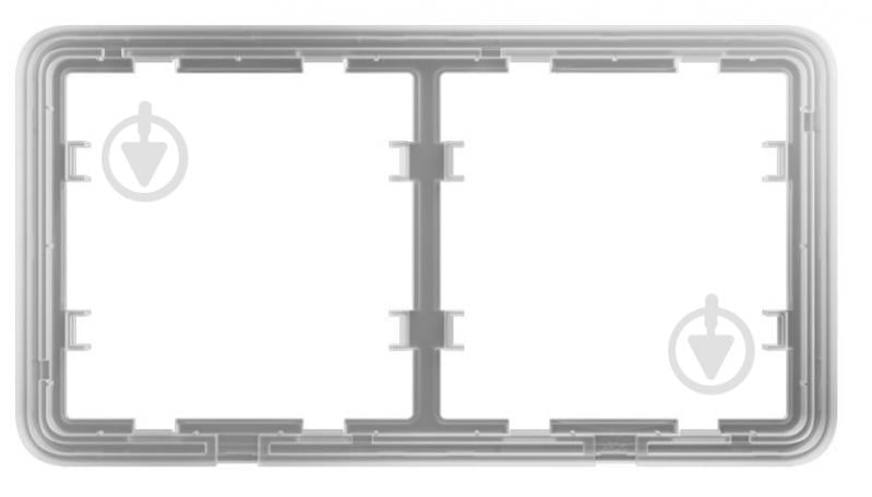 Крепеж Ajax Frame (2 seats) для двух выключателей белый - фото 1