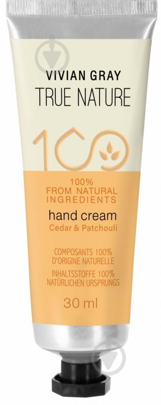 Крем для рук Vivian Gray Смягчающий True Nature Cedar & Patchouli 30 мл - фото 1