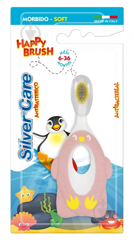 Дитяча зубна щітка Silver Care Happy Brush 6-36 місяців м'яка 1 шт. - фото 4