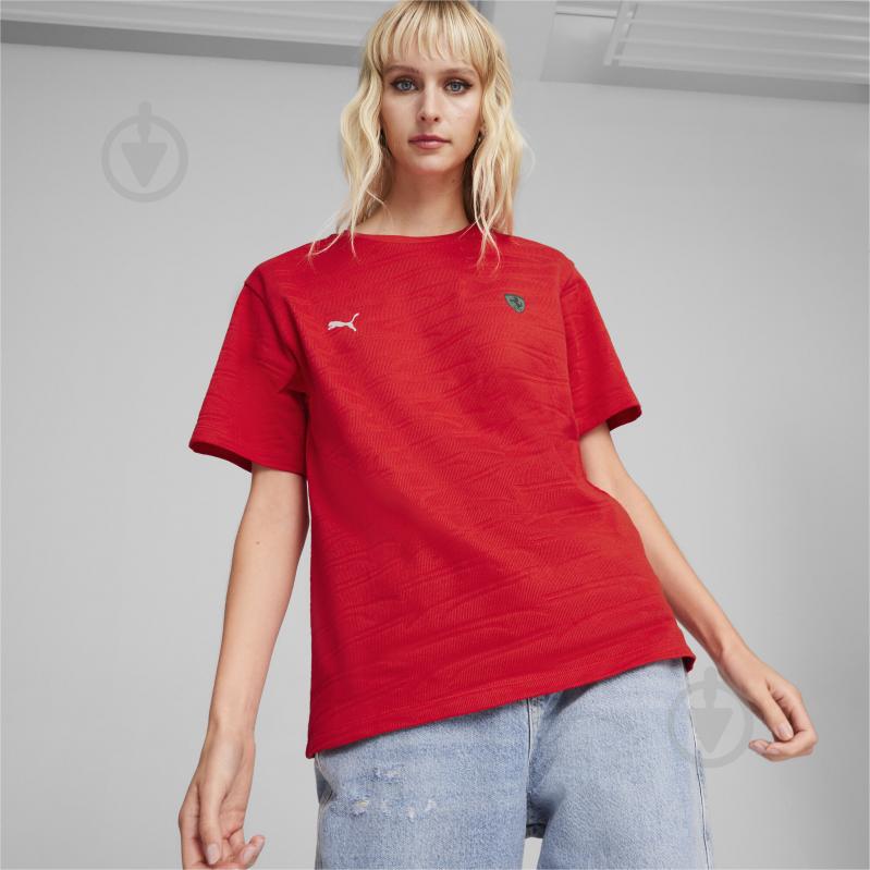 Футболка Puma FERRARI STYLE TEE WMN 62383502 р.S красный - фото 3