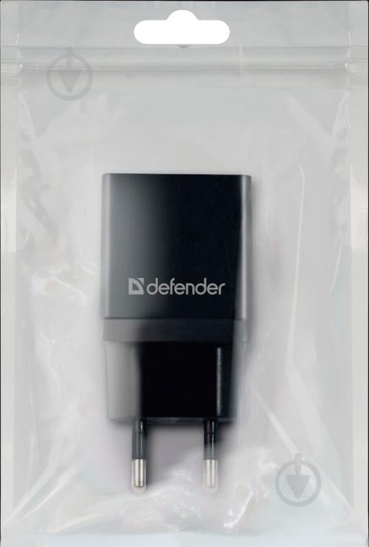 Мережевий зарядний пристрій Defender EPA-10 чорний 1xUSB 5V/2.1А пакет 83572 - фото 4