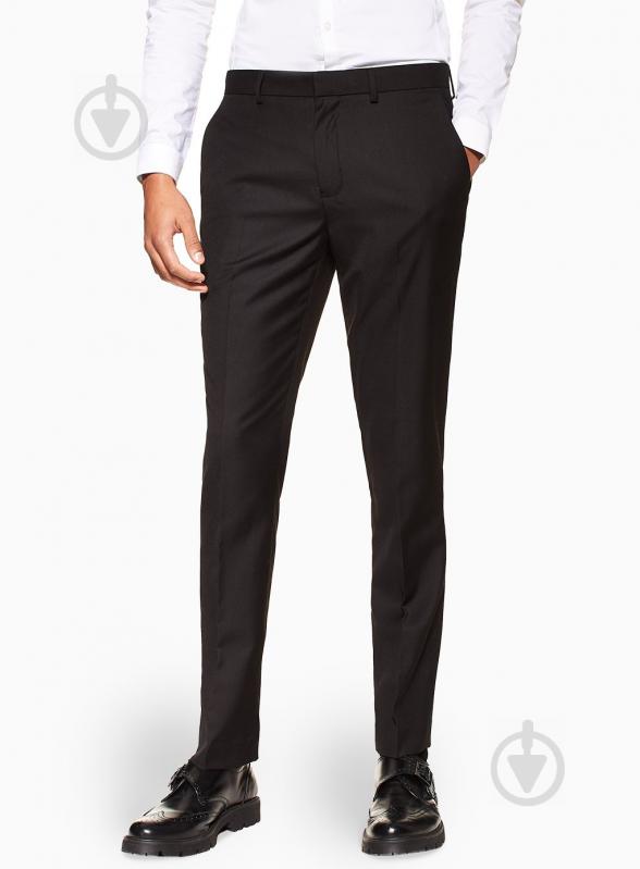 Брюки TopMan SUITS 87T48P-BLK 32R черный - фото 1