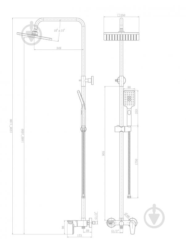 Душова система Aqua Rodos Optima 4357 - фото 7