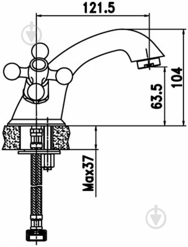 Змішувач для умивальника Aqua Rodos Ideal 91703 - фото 2