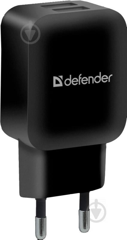 Сетевое зарядное устройство Defender EPA-13 черный 2xUSB 5V/2.1А пакет 83840 - фото 2