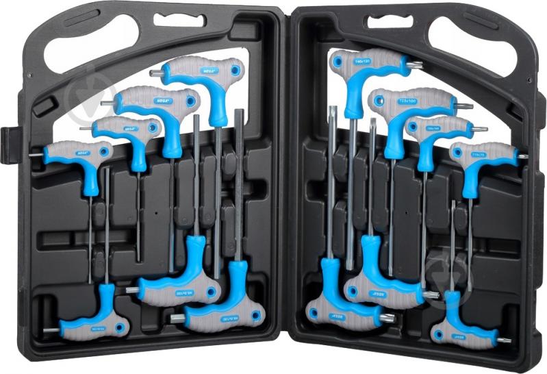 Набір ключів Mega Т-подібних НЕX /TORX 14 шт 48600 - фото 1