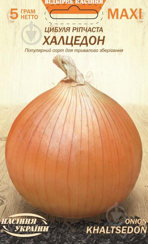 Насіння цибуля ріпчаста Халцедон 5 г Насіння України - фото 1