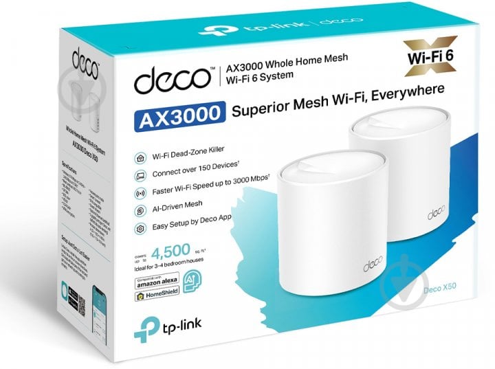 Wi-Fi-система TP-Link DECO X50(2-PACK) - фото 4